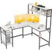 Inbox Zero Kornexl Desk Metal in Black/Gray/White | 29.1 H x 59.1 W x 47.2 D in | Wayfair EC1C5D7C03294D719D1AF8495718E58B