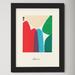 AllModern Olav The Mountains We Move in Our Minds by - Picture Frame Graphic Art Paper, Wood in Blue/Green/Red | 13 H x 10 W x 1 D in | Wayfair