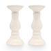 Alcott Hill® 2 Piece Ceramic Tabletop Candlestick Set Ceramic in White | 9 H x 4.5 W x 4.5 D in | Wayfair 100E9CAF238D4FA582C80E976D3851F4