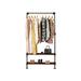 Williston Forge Genae 10.2" W Garment Rack Wood/Metal in Black/Brown | 72.5 H x 10.2 W x 37.3 D in | Wayfair FE5F7C28620B411CAE24AB50E76101DD