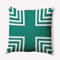 Latitude Run® Throw Square Pillow Cover & Insert by E by Design Polyester/Polyfill blend in Green | 16 H x 16 W x 6 D in | Wayfair