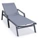 Arlmont & Co. Neer 78.2" Long Reclining Single Chaise Metal in Black | 19.7 H x 29 W x 78.2 D in | Outdoor Furniture | Wayfair