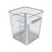 Carlisle 11955AF07 18 qt Square Food Storage Container - Polycarbonate, Clear