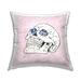 Stupell Diamond Eyes Pink Skull Printed Throw Pillow Design by Ziwei Li