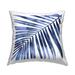 Stupell Blue Palm Leaf Tropical Printed Throw Pillow Design by Melonie Miller