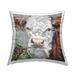 Stupell Seasonal Cow Holly Sprig Printed Throw Pillow Design by Sara G. Designs