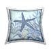 Stupell Navy Coral Reef Starfish Printed Throw Pillow Design by Erica Christopher