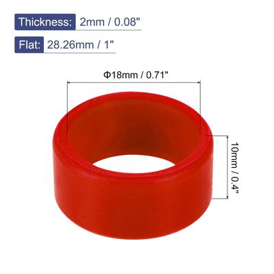 Silicone Rubber Bands Rings Non-slip 1" for Wrapping Paper, 5pcs