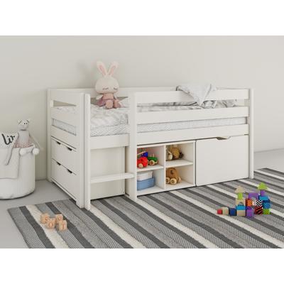 Schubkastenkommode LÜTTENHÜTT "Tide", weiß, B:70cm H:41cm T:39,5cm, Sideboards, Aus MDF, FSC-zertifiziert, mit 2 Schubladen Image
