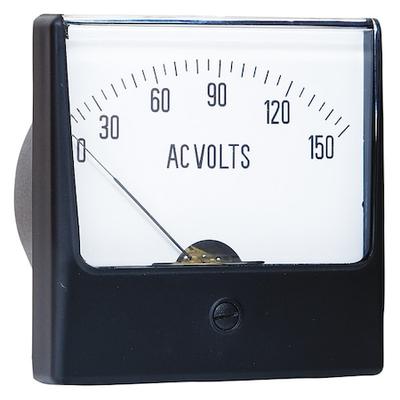 ZORO SELECT 12G404 Analog Panel Meter,AC Voltage,0-150 AC V