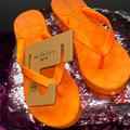 Coach Shoes | Coach Platform Slippers | Color: Orange | Size: 8