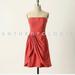 Anthropologie Dresses | Anthropologie Cotton Linen Strapless Lil Dress, Size 4 | Color: Red | Size: 4