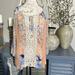 Anthropologie Tops | Anthropologie Meadow Rue Cream Lace Panel Front Tunic Style Top | Color: Cream/Orange | Size: M