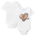 Infant Tiny Turnip White San Francisco Giants Heart Banner Bodysuit