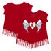 Girls Youth Tiny Turnip Red St. Louis Cardinals Angel Wings Fringe T-Shirt