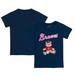 Infant Tiny Turnip Navy Atlanta Braves Teddy Boy T-Shirt