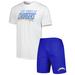 Men's Concepts Sport Royal/White Los Angeles Chargers Downfield T-Shirt & Shorts Sleep Set