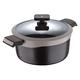 MasterPro - Casserole with Glass Lid, 4.5l - Gastro Induction Cast Aluminium Pot, Professional Quality, Titanium Non-Stick Coating, Ovenproof