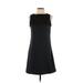 Limited Edition Casual Dress - A-Line Crew Neck Sleeveless: Black Print Dresses - Women's Size X-Small