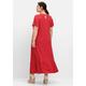 Sommerkleid SHEEGO "Große Größen" Gr. 50, Normalgrößen, rot (mohnrot gemustert) Damen Kleider Lange