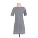 Old Navy Casual Dress - A-Line Crew Neck Short sleeves: Blue Print Dresses - Women's Size X-Small