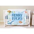 Sea Creatures Personalized Baby Name Blanket Gift Custom Coming Home Life Hospital Shower New Mom