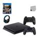 Sony 2215A PlayStation 4 Slim 500GB Gaming Console Black 2 Controller Included with Call of Duty WW2 Game BOLT AXTION Bundle Lke New