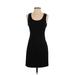 LC Lauren Conrad Cocktail Dress - Sheath Scoop Neck Sleeveless: Black Print Dresses - Women's Size 2