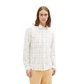 TOM TAILOR Denim Herren Hemd 1034915, 31153 - Off White Colorful Check, XL