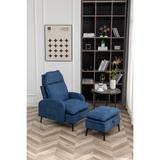 Upholstered Lounge Chair Club Chair with Storage Footrest