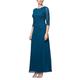 Alex Evenings Damen Long Mock Dress with Full Skirt (Petite and Regular Sizes) Kleid fr besondere Anlsse, pfau, 44