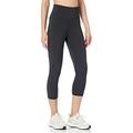 Amazon Essentials Damen Active Formende Capri-Leggings mit hohem Bund und Taschen (in Übergröße erhältlich), Schwarz, XXL Große Größen