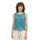 TOM TAILOR Damen 1036892 Top mit Bindedetail & Streifen, 32056-Petrol Green Thin Stripe, S