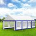 MF Studio 13 X26 Party Tent Outdoor Event Shelter Canopy with 8 Removable Sidewalls White and Blue