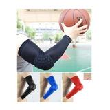 1 Pair Honeycomb Crashproof Elbow Sleeve Pad - Protective Compression Arm Guard Sleeve Support for Basketball Football Volleyball Baseball Softball Outdoor Sports Size M/L/XL