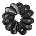 12x Premium PU Leather Golf Iron Headcover Set Sticky Closure for Golf Clubs