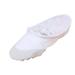 Yinguo Girls Ballet Elastic Band Dance Shoes Canvas Gymnastics Flats Split Sole Shoes White 27