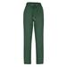 Mrat Womens Athletic Pants Full Length Pants Ladies Fashion Pure Cotton Linen Loose Drawcord Casual Wide Leg Trousers Jogging Pants Female Green S