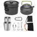 12pc Camping Cookware Mess Kit Portable Camping Cooking Set for Backpacking Outdoor Hiking and Picnic Pot Pan Kit