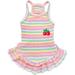 Birthday Dog Dress Girl Rainbow Colorful Striped Cute Cherry Princess Skirt Spring Summer Pet Clothes for Puppy Small Medium Dogs Cats Dresses