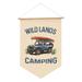 Wovilon Outdoor Camp Decoration Flag Camping Flag String Flag Camping Banner Flag Camping Flag Camp Hanging Flag Summer Camping Decoration Supplies Garden Flags Easter Garden Flag