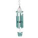 Evegreen Hand Tuned Memorial Wind Chime for Outside| In Memory of a Life So Beautifully Lived |Scale of A|Deep Tone|Powder-coated Metal|Blue|30-Inches Tall|Sympathy Gift for Home Garden Decoration