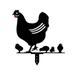 Noarlalf Garden Decor Stakes Outdoor Garden Backyard Metal Garden Gift Hen Decoration Decor Decoration & Hangs Poultry Decoration Garden Decorations 30*20*1