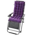 49 inch Sun Lounger Chair Cushions Outdoor Recliner Quilted Thick Padded Seat Cushion Reclining Chair Rocking with Ties