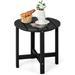 Costway 18 Patio Round Adirondack Side Table Weather Resistant HDPE Garden Black