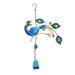 Elegant Peacock Metal Wind Chimes Vivid Peacock Design Hanging Decor for Outdoor Garden Decoration