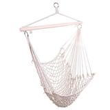 Hammock Chair Cotton Hanging Rope Air/Sky Chair Swing for Indoor Outdoor Garden Yard Hanging Rope Air/Sky Chair Swing Beige(2 Pcs)