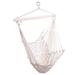 Hammock Chair Cotton Hanging Rope Air/Sky Chair Swing for Indoor Outdoor Garden Yard Hanging Rope Air/Sky Chair Swing Beige(2 Pcs)