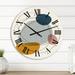 DESIGN ART Designart Organic Playful Shapes In Retro Colors X Mid-Century Modern wall clock 16 In. Wide x 16 In. High