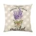 Noarlalf Pillow Covers Throwing Pillow Cover Spring Lavender Throwing Pillow Cover Outdoor Decoration Throwing Pillow Sofa Cover 45 * 45Cm/17.7 * 17.7In Body Pillow 20*20*0.3